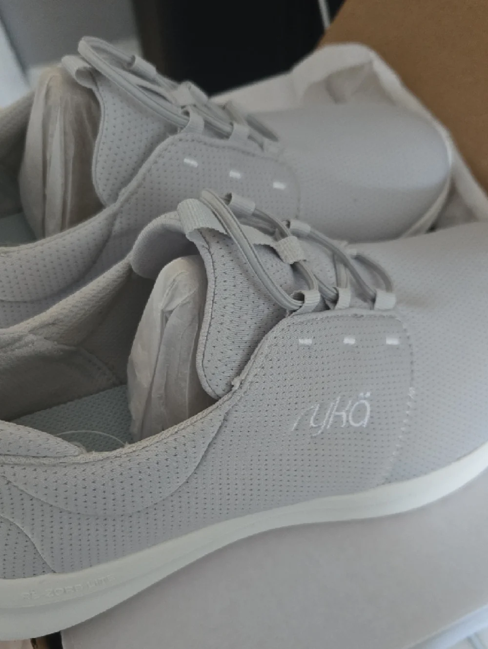 Ryka Light Grey Lightweight Slip-On Knit Sneakers *NWOT - Picture 2 of 4